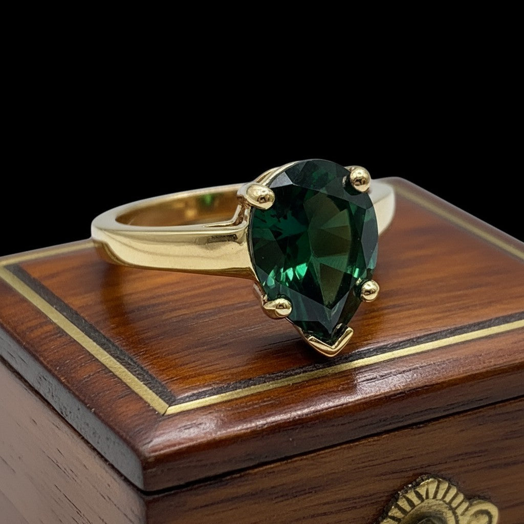 "Peaceful Memories" Pear Cut Ring 11x8mm My Crystal Companion