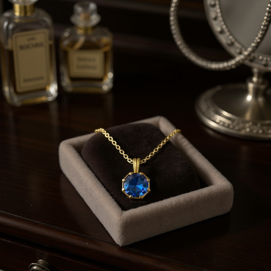 "Points of Light" Hexagon Pendant 7mm My Crystal Companion