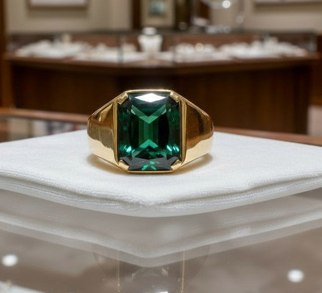 "Radiant Life" Radiant Cut Ring (For Men) 12X10MM My Crystal Companion