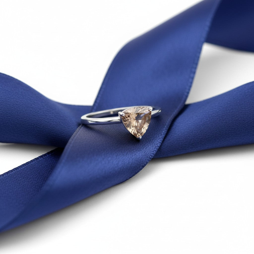 "Infinity" Trilliant Cut Ring Small 7mm My Crystal Companion