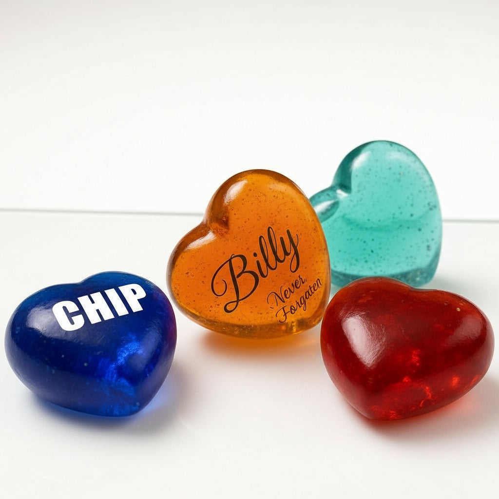 "Companion Touchstone" Heart Appr. 1 ½" X 1 ½" X ¾" Thick My Crystal Companion