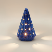 (agate blue)
Agate blue ceramic Starlight Tree made with ashes, handcrafted by Ahava Memorials as a serene light-up cremation memorial with glowing stars.