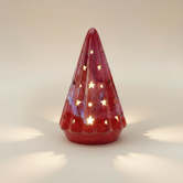 (sunstone red)
Sunstone red ceramic Starlight Tree made with ashes, handcrafted by Ahava Memorials as a radiant memorial art piece that lights up through star cutouts.