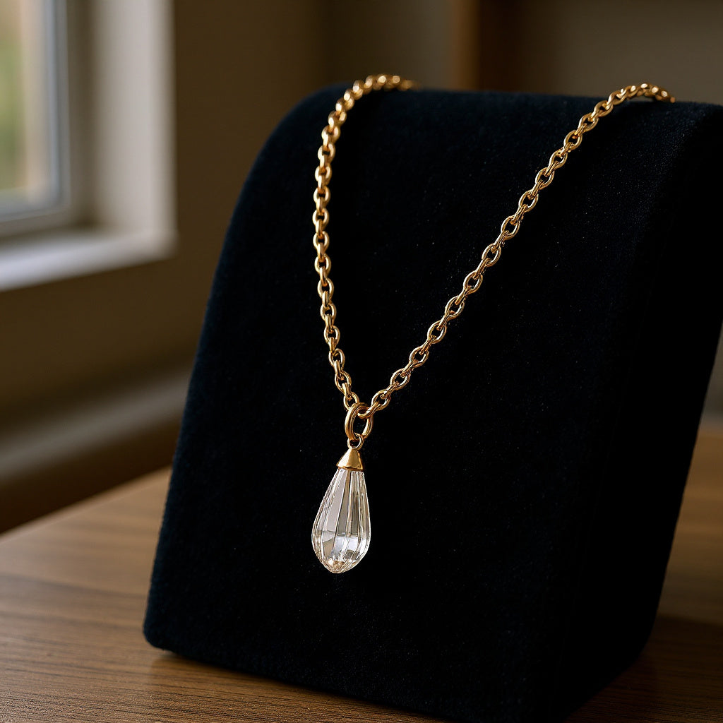 "Tender Teardrop" Briolette Pendant 10.4x24mm My Crystal Companion