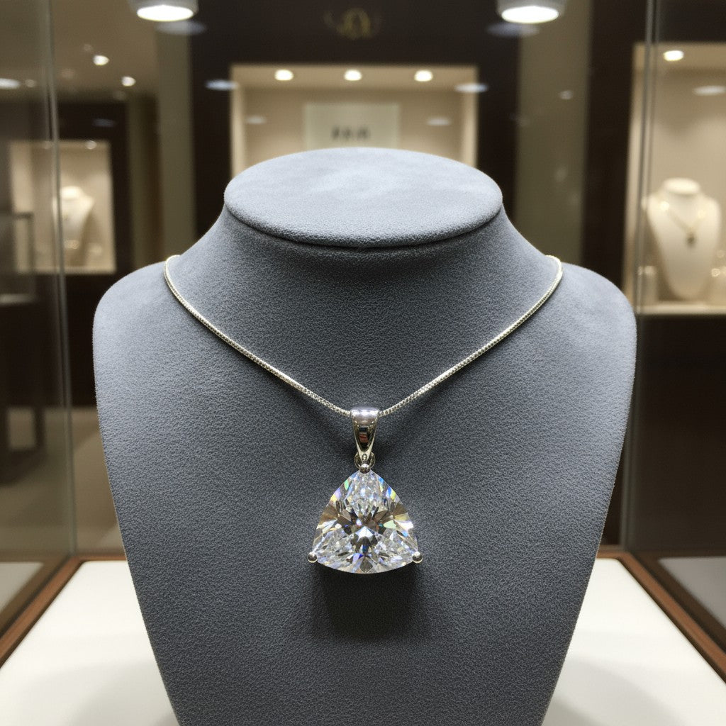 "Infinity" Trilliant Cut Large Pendant 15mm My Crystal Companion