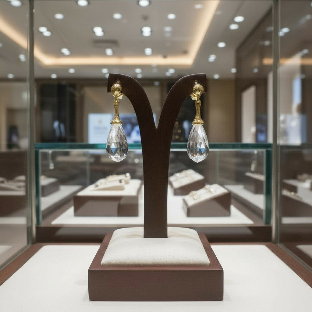 "Tender Teardrops" Pierced Earrings 12x6 mm My Crystal Companion