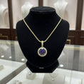 Load image into Gallery viewer, "Circle of Life" Round Portuguese Cut Pendant with Halo 7mm My Crystal Companion
