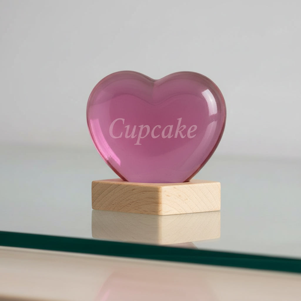 "Companion Memory" Heart  Appr. 2¾″ x 2¾″ x ¾″- 1″ Thick My Crystal Companion