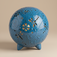 Load image into Gallery viewer, (agate blue)
Agate blue ceramic cremation memorial light made with ashes, reflecting serenity and lasting connection.

