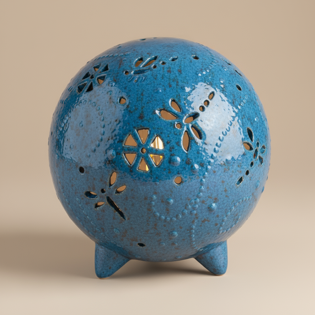 (agate blue)
Agate blue ceramic cremation memorial light made with ashes, reflecting serenity and lasting connection.
