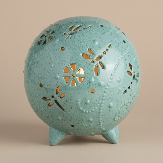 (copper)
Copper ceramic cremation memorial light made with ashes, honoring life’s warmth and cherished memories.
