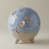 (ice)
Handcrafted ice-blue ceramic cremation memorial light made with ashes, symbolizing peace and clarity.

