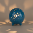 Load image into Gallery viewer, (agate-blue)
Agate blue ceramic cremation memorial light made with ashes, bringing light into your home.
