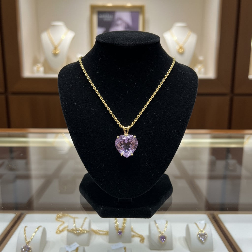 "Cherished Memories" Heart Cut Pendant 15mm My Crystal Companion