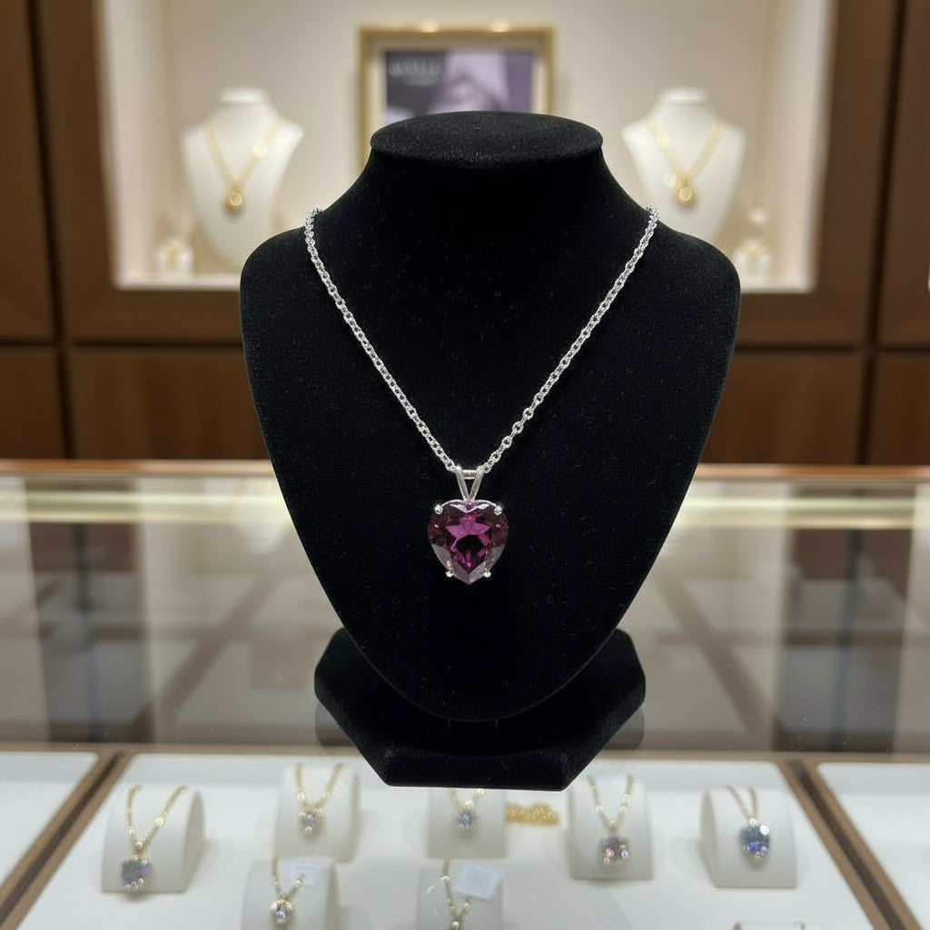 "Cherished Memories" Heart Cut Pendant 15mm My Crystal Companion