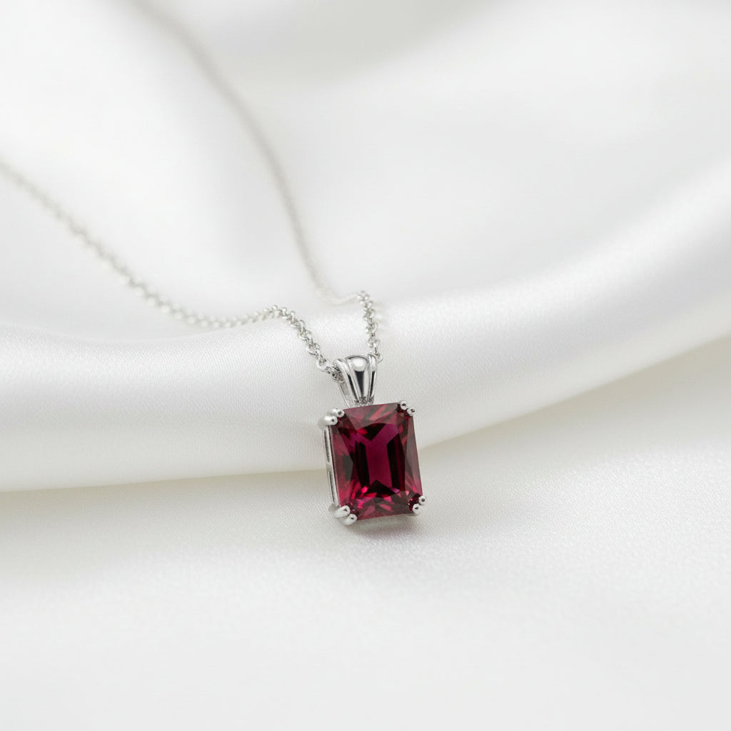 "Never Forgotten" Cushion Cut Pendant 16x12mm My Crystal Companion