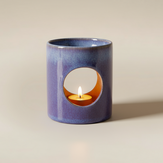(Lavender)
Lavender ceramic candle holder made with ashes, handcrafted by Ahava Memorials to evoke peace and serenity.