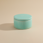(copper)
Copper round ceramic box urn made with ashes, a handcrafted cremation memorial by Ahava Memorials symbolizing warmth and remembrance.