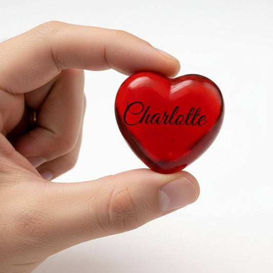 "Companion Touchstone" Heart Appr. 1 ½" X 1 ½" X ¾" Thick My Crystal Companion