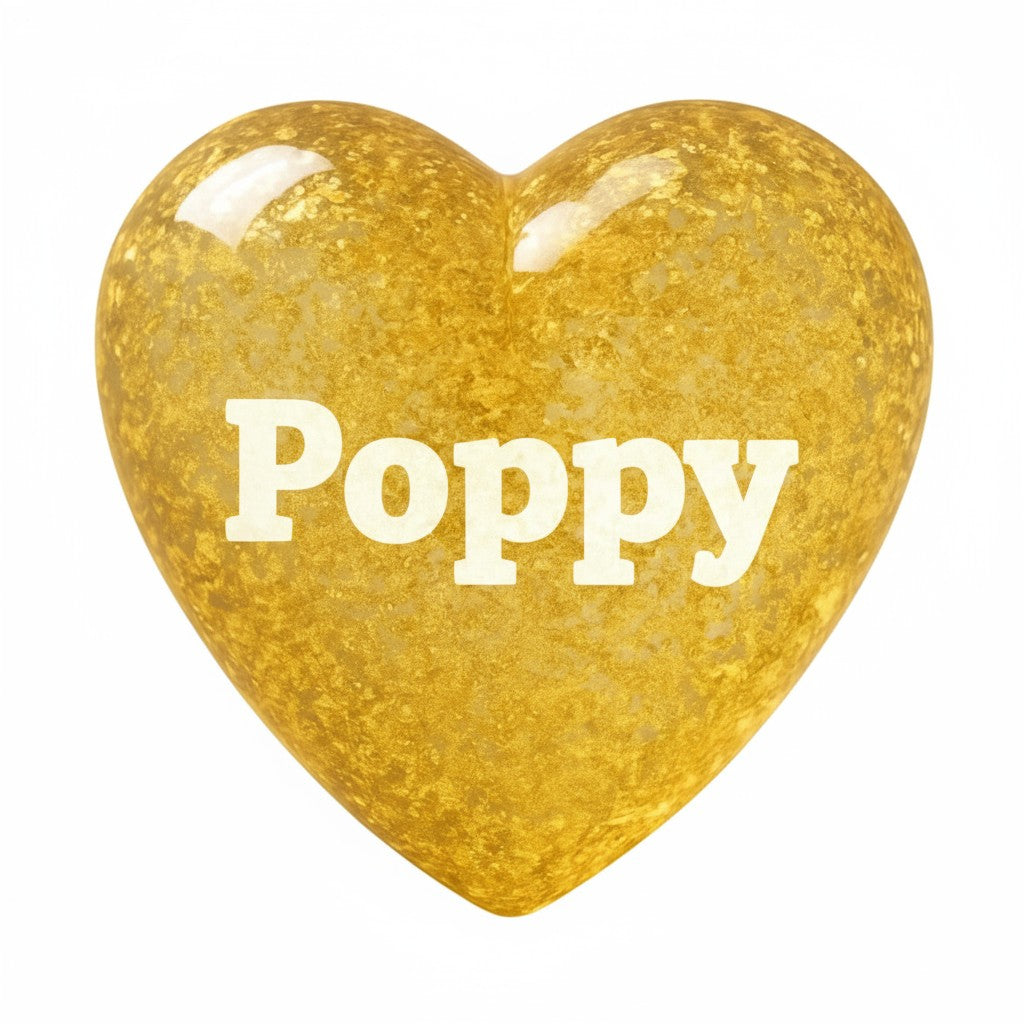 "Companion Touchstone" Heart Appr. 1 ½" X 1 ½" X ¾" Thick My Crystal Companion