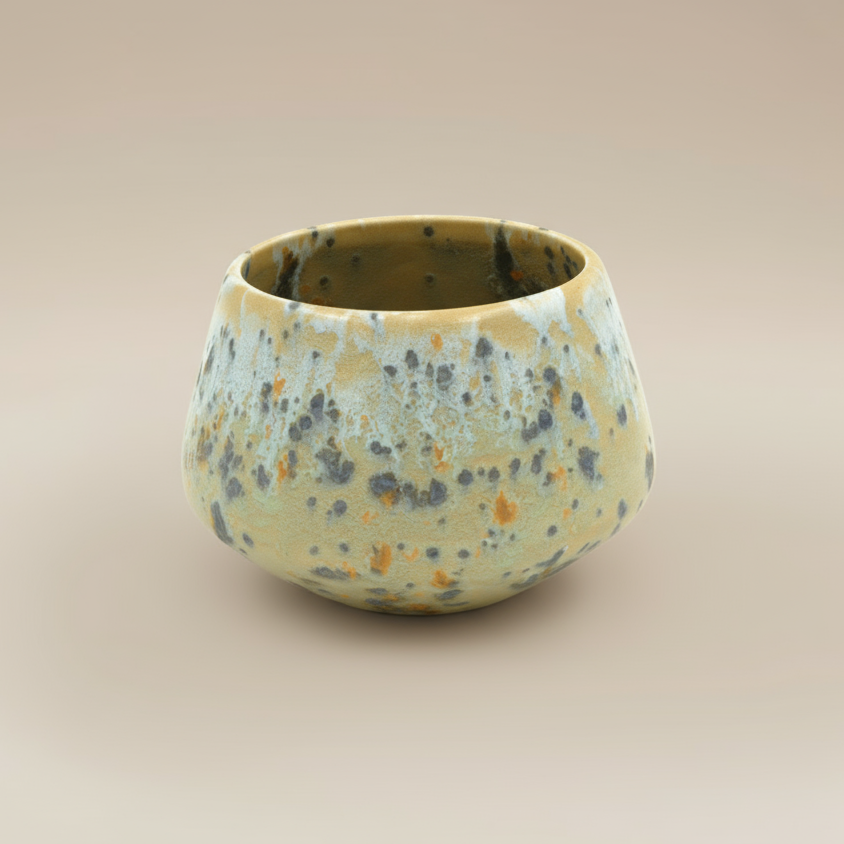 (jasper gold)
Jasper gold ceramic tulip vase made with ashes, a warm handcrafted cremation memorial celebrating cherished life.