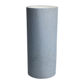 (ice)
A gray ceramic narrow cylinder vase with a textured surface.