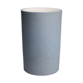 (ice)
A gray cylindrical ceramic vase designed for holding plants and flowers, or ashes of a loved one.